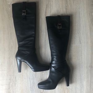 Cole Haan Grand OS Black Leather Platform Boot